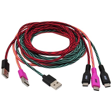 Mobilespec MS 10FT USB-C COLOR CABLE MB06636
